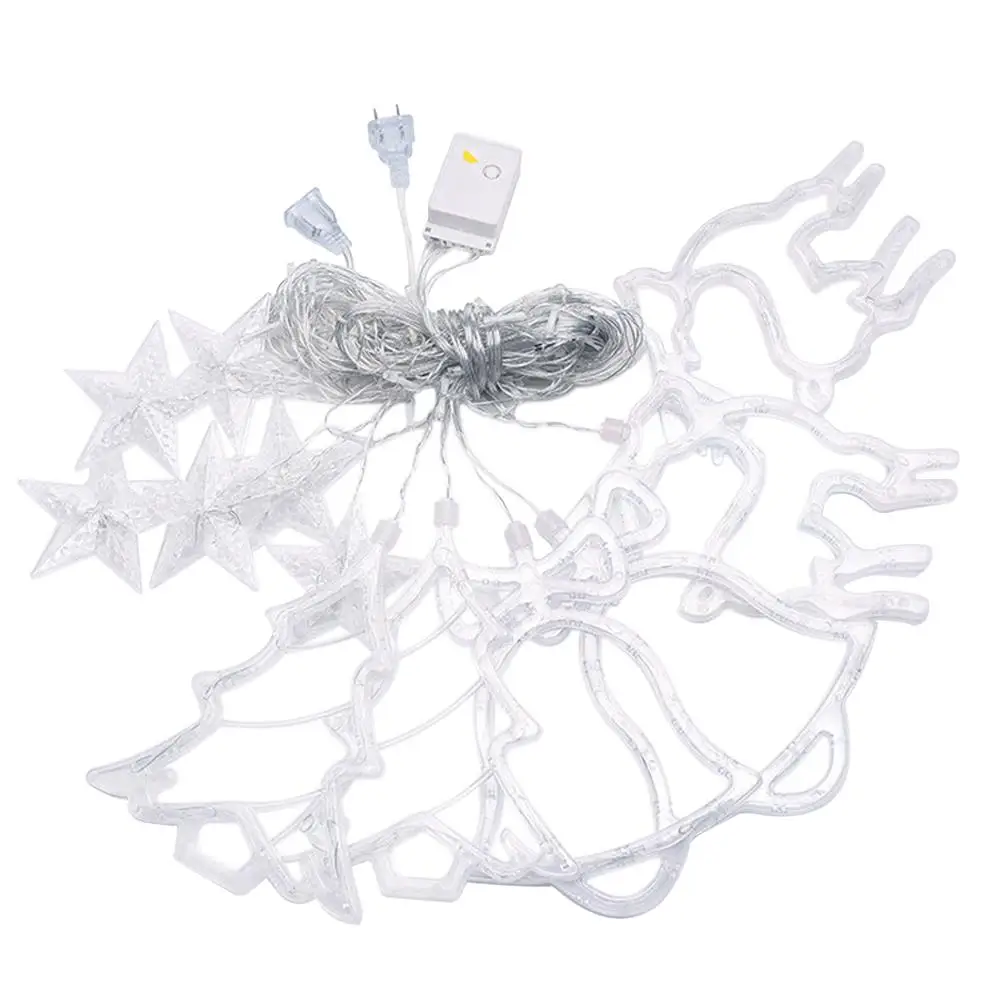 

Fairy String Light Moon Star Landscape Lamp Wedding Neon Lantern Outdoor LED Lamp String Romantic 220V EU Plug 3.0M Festival Elk