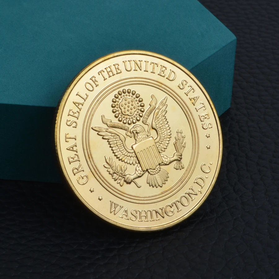 США темно-синий USAF USMC армия Береговая охрана Свобода Орел золотая пластина