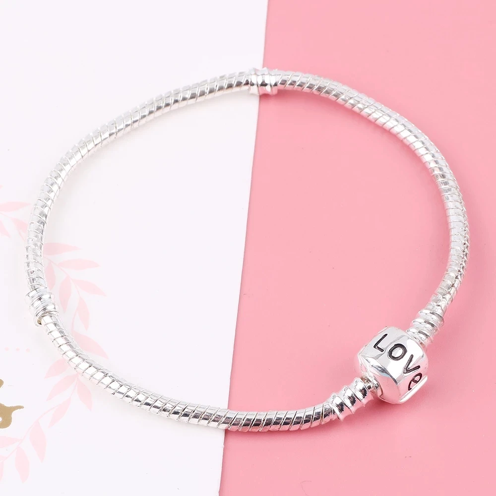 Dodocharms, модный очаровательный браслет, серебряная цепочка-змейка, застежка, бисер, подходит для женщин, Браслет-талисман из бисера, сделай сам, Европейское ювелирное изделие