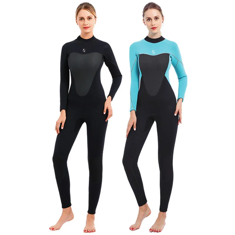 Traje de baño japonés CR en relieve para mujer, traje de surf de una pieza de 3/2mm, protector solar, cálido, impermeable (0)