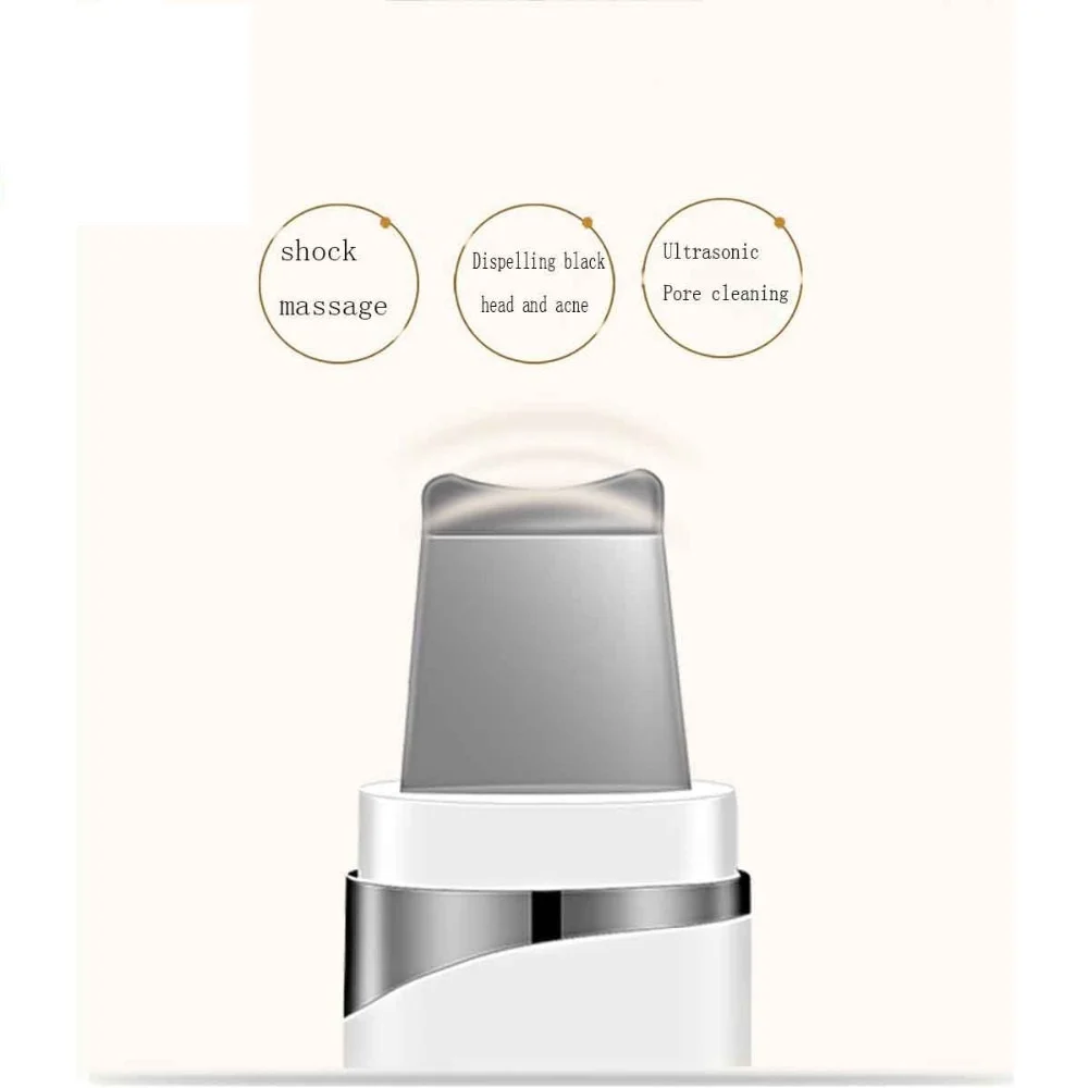 Goedkoop Acne Usb Opladen Ultrasone Massager Skin Porie Diepe Lifting Schoonmaken Ultrasound Huidverzorging Peeling Gezicht Verwijdering Massage Schop