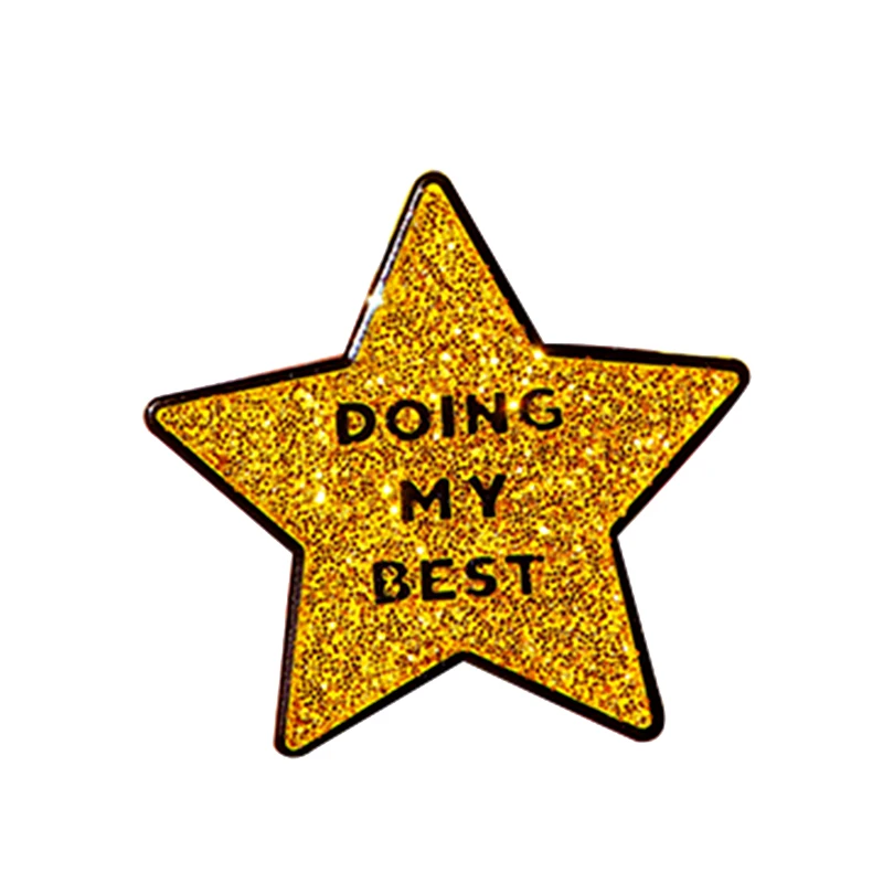 

Doing My Best Enamel Pin inspirational quote brooch inner truth Badge motivational life status jewelry