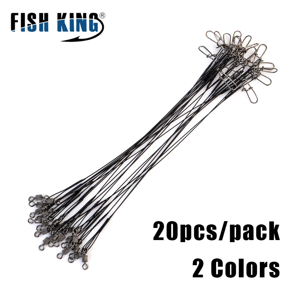 

20pcs 16/20/25cm Fishing Line Anti-bite Steel Wire Leader Leashes With Baitholder Hook Fishing Lure Accessories Pike Bass