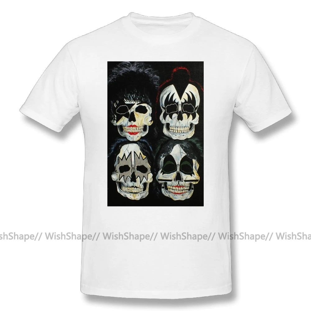 Kiss Band футболка с принтом черепа киллер Кисс летние футболки для мужчин коротким