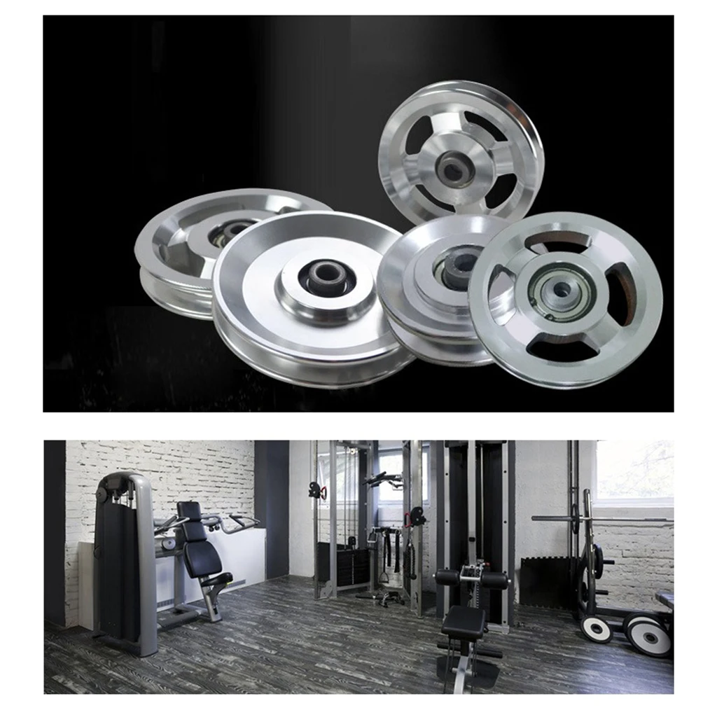 

Alloy Pulley Wheels U Groove Home Fitness Pulley Cable Machine DIY