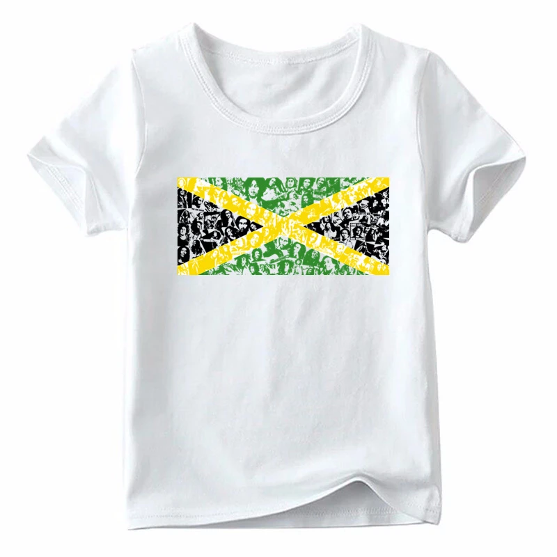 Детская забавная футболка с рисунком японской певицы Боба Марли Регги Растафари