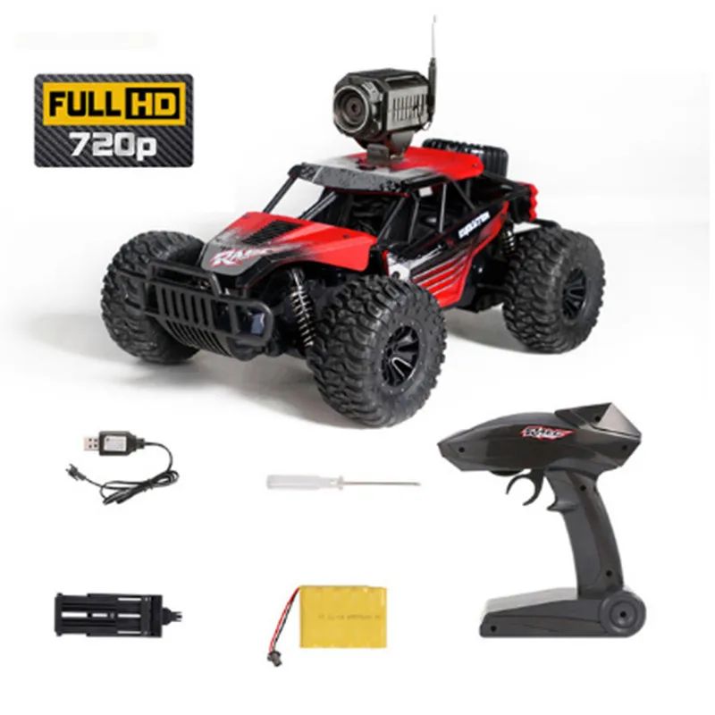 red 720 P camera Радиоуправляемая Автомобильная камера для внедорожника 2,4G WiFi FPV 720P HD 1:18 радиоуправляемые Машинки с дистанционным управлением - Цвет: red 720 P camera