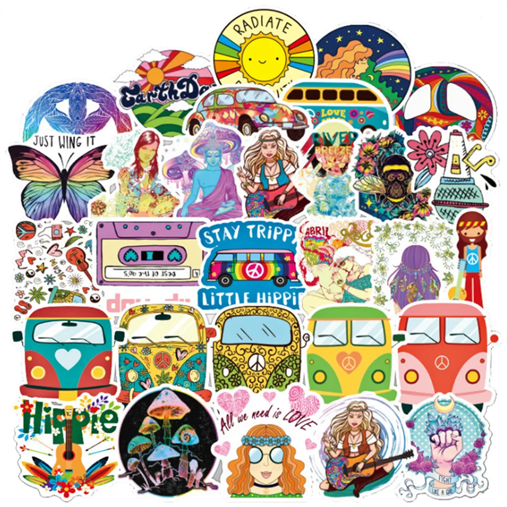 

10/30/50 Classic Cartoon Car Character Diary Graffiti Refrigerator Skateboard Decoration Waterproof Sticker Toy Wholesale