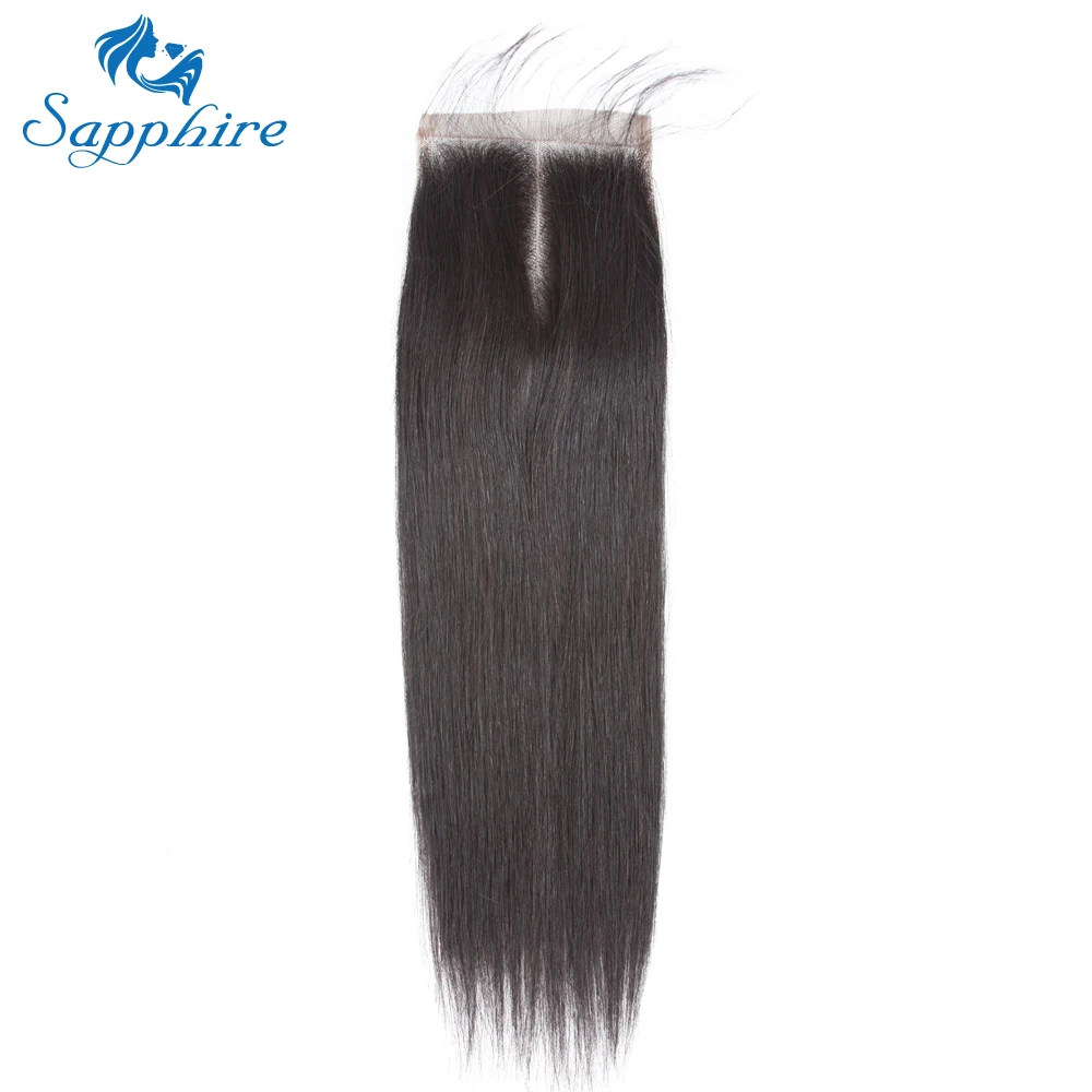Сапфир бразильские прямые человеческие волосы Кружева Закрытие С Детские