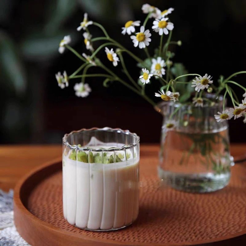 Gift Nordic Transparent Ins Coffee Whiskey Glass Cup Water Milk Ice Wedding Wine Glasses Drinkware Tea Shot Glass Yogurt Cup