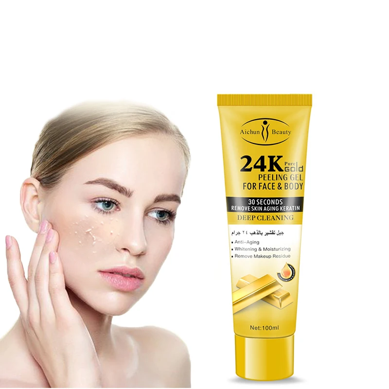 100 мл с покрытыем цвета чистого 24 каратного золота пилинг гель для очистки
