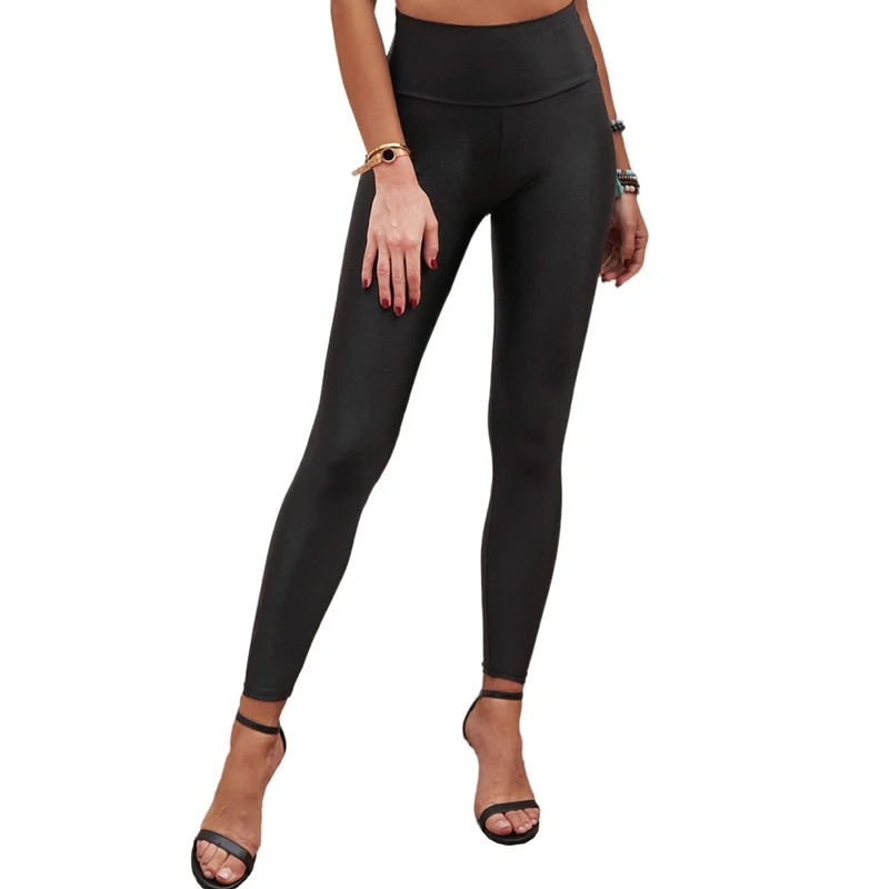 

Повседневные Черные Леггинсы с высокой талией, женские Сексуальные облегающие Женские брюки с высокой посадкой, облегающие брюки для фитне...