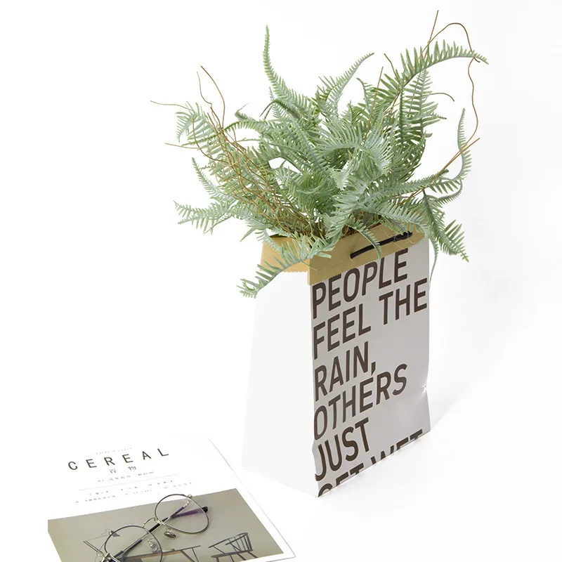 

Artificial Green Wave Persian Grass, Hand-made Leaves, Artificial Plant Wall Interior Decoration, Artificial Fern fake plants