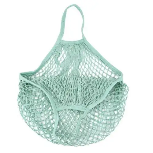 LIGHT GREEN Новинка, Сетчатая Сумка для шопинга, многоразовая сумка для хранения фруктов, сумка для покупок, Женская сетчатая тканая сумка, сумка для покупок - Цвет: LIGHT GREEN