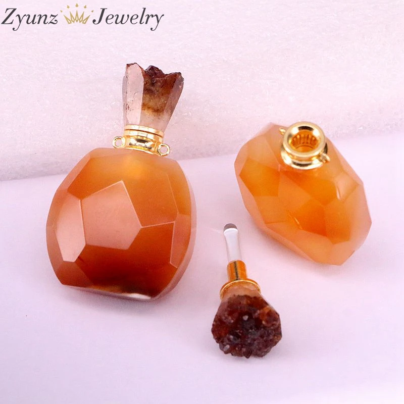4 шт., кристальная подвеска в виде бутылочки парфюма, ожерелье для парфюма, диффузор эфирного масла, кристальная подвеска, прозрачный розовый кварц, разные камни