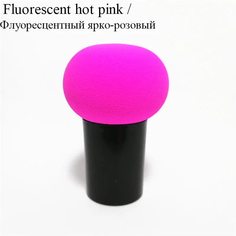 rose red no cap 1 шт. губка для макияжа портативная цветная Грибная головка сухая и влажная двойного назначения Порошковая пуховка Прозрачная с цветочным косметическим посылка - Цвет: rose red no cap