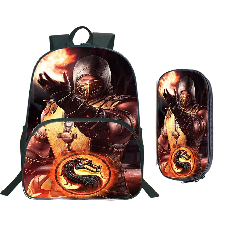 Школьные ранцы Scorpion In Mortal Kombat X школьные школьный рюкзак модный с красивым
