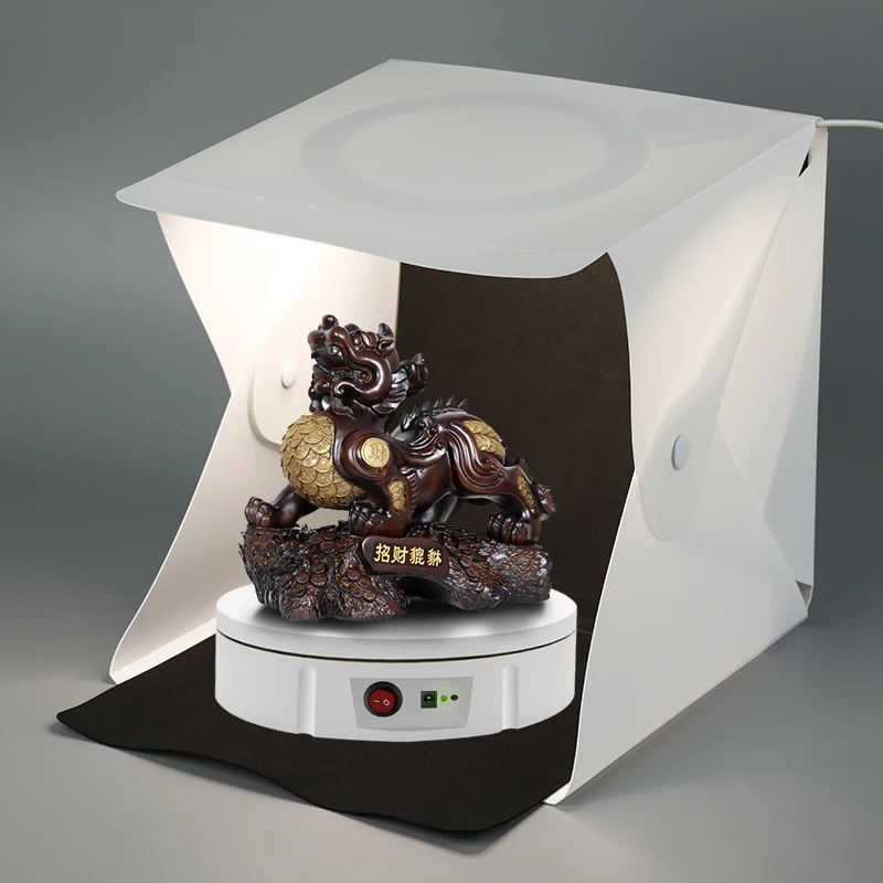 Складной лайтбокс 40 см портативный фотостудийный со светодиодной подсветкой