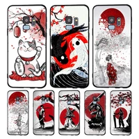 red sun japanese anime silicone case for samsung galaxy a9 a8 a7 a6 a6s a8s plus a5 a3 star 2018 2017 2016 phone case