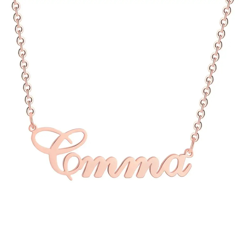 FENGLI индивидуальное ожерелье для женщин имя Подвеска на цепочке из нержавеющей