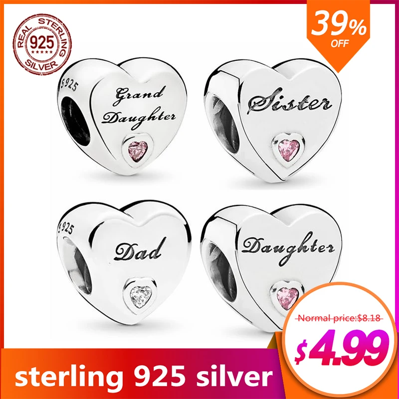 Новые бусы для сестер дочки Семейные Подвески в виде сердца кулон из бисера