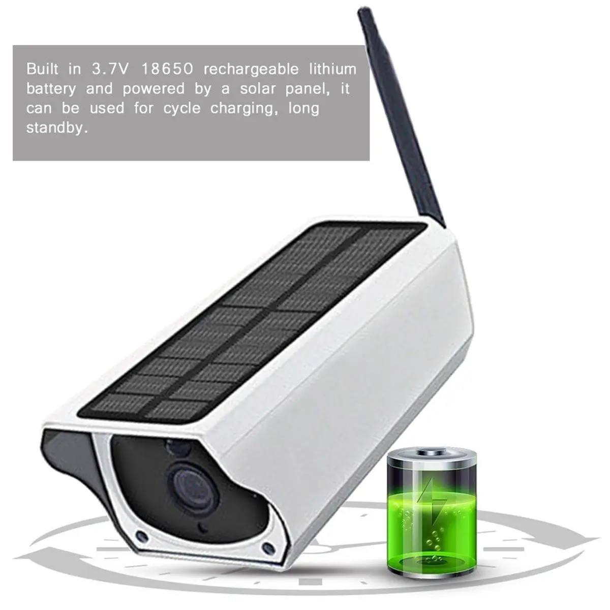 1080P ip-камера на солнечной батарейке 2-мегапиксельная беспроводная Wi-Fi камера видеонаблюдения Водонепроницаемая уличная камера ИК ночного видения Солнечная энергия HD камера