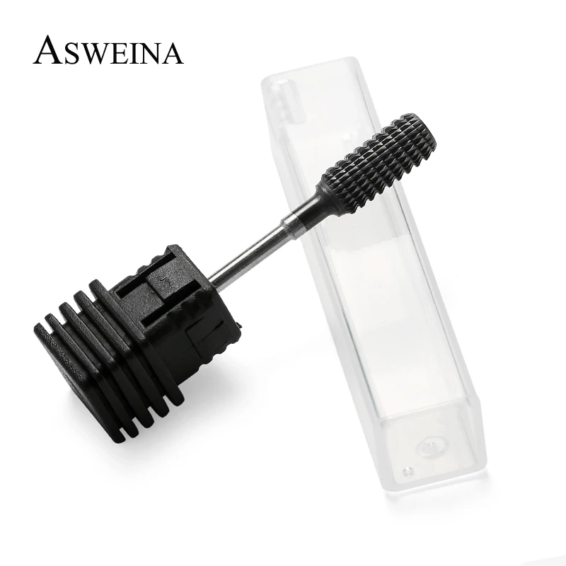 NO6 Asweina 9 тип черный титан Карбид ногтей сверло фрезы Электрический станок для маникюра аппараты аксессуары инструменты - Цвет: NO6