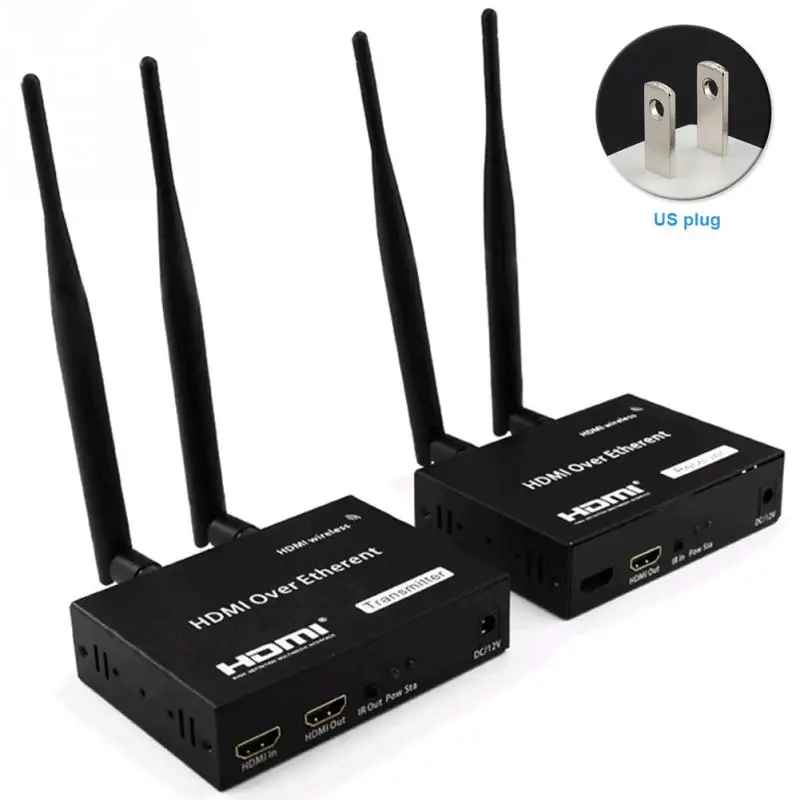 US 200 м HDMI удлинитель электронный аудио видео передатчик набор замена беспроводной приемник wifi развлечения портативный профессиональный - Цвет: US