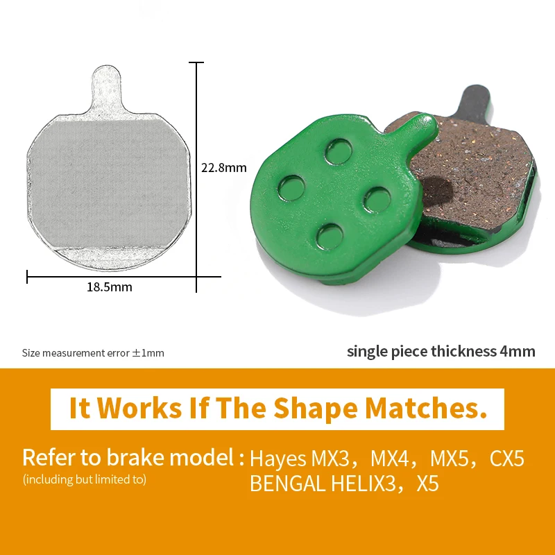 2 пары зеленых керамических дисковых тормозных колодок для велосипеда Hayes Sole GX2 MX2