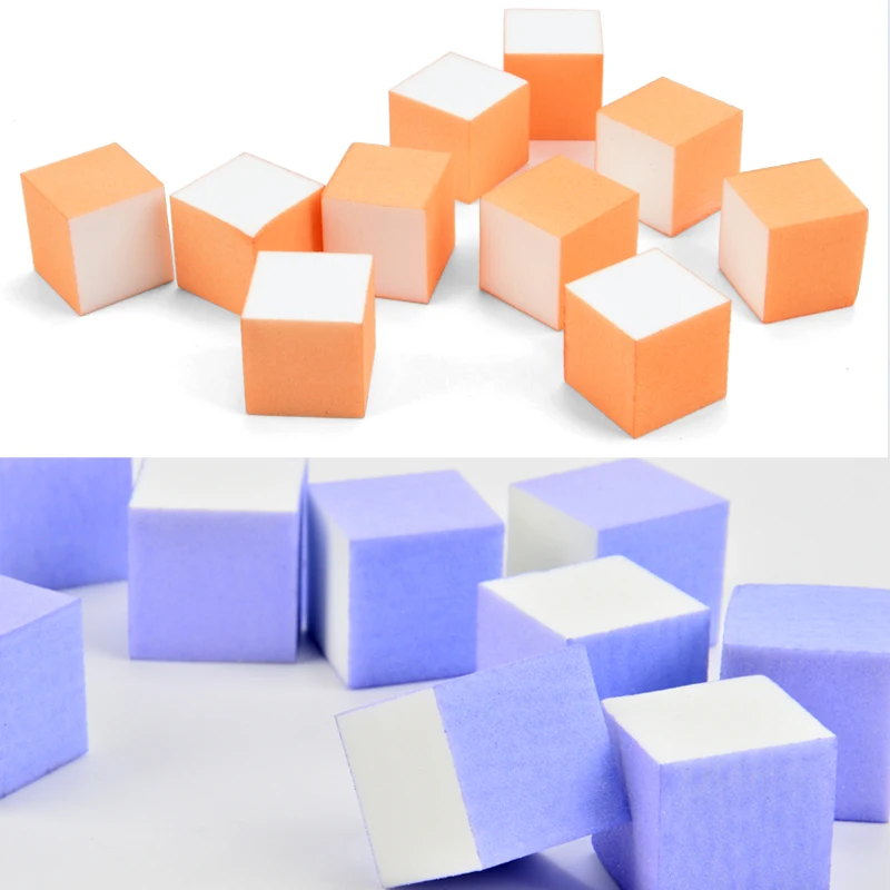 

10/25Pcs lot Double-sided Mini Nail File Blocks Colorful Sponge Nail Polish Sanding Buffer Strips Polishing Manicure Tools