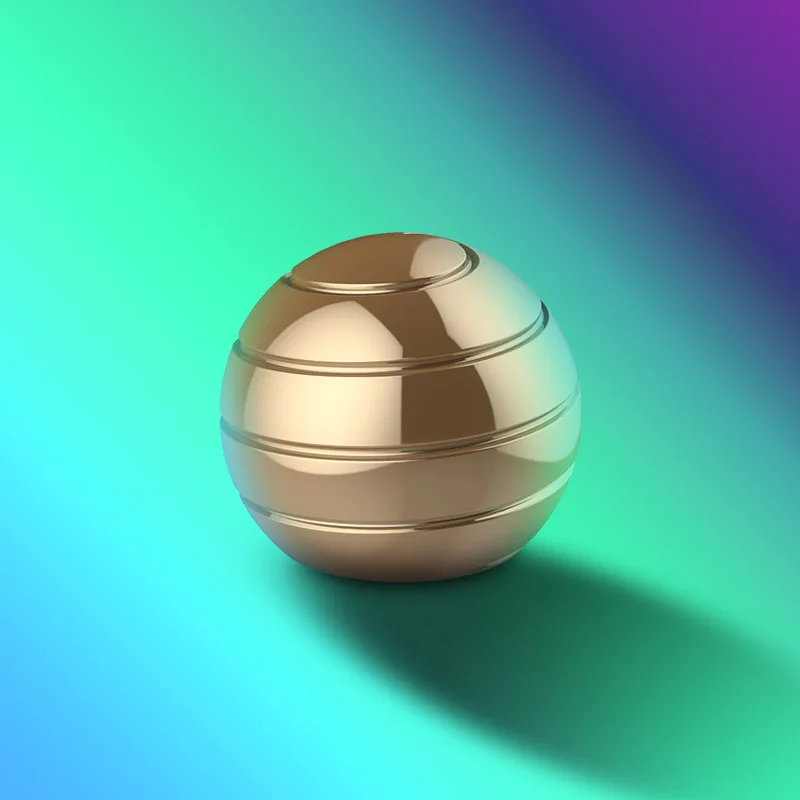 

40/45/55mm Desk Stress Relief Finger Gyroscope Rotating Gyro Spherical Gyroscope Optical Illusion Flowing Finger Toy For Adult