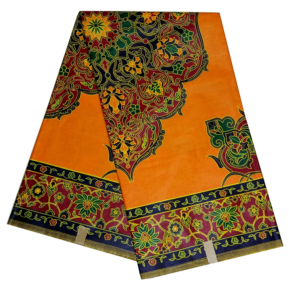 2019 Новая африканская Анкара гарантировано Натуральный Воск Принт оранжевая