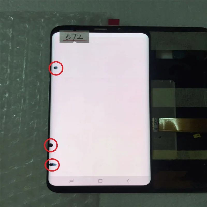 NO.572 With SBI ORIGINAL AMOLED LCD for SAMSUNG Galaxy Display S8+ Plus G955U G955F Touch Screen Digitizer With Black Dot - Цвет: NO.572 With SBI