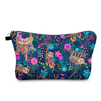lovely monkey printed pencil bag fashion women cosmetics organizer bag for travel colorful storage bag for lady small gift bag