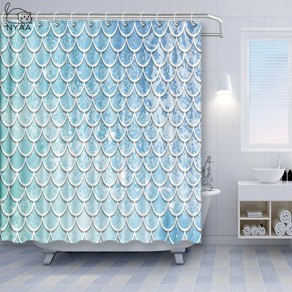 Занавеска для душа Vixm в форме листьев с геометрическим рисунком | Дом и сад