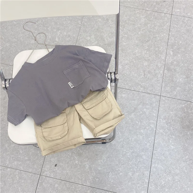 

MILANCEL 2021 Summer New Kids Tees Korean O-Neck Cotton Casual Short Sleeve T-shirt