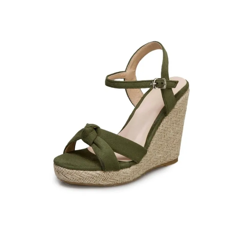 Женские сандалии на очень высоком каблуке пляжная обувь из флока с открытым