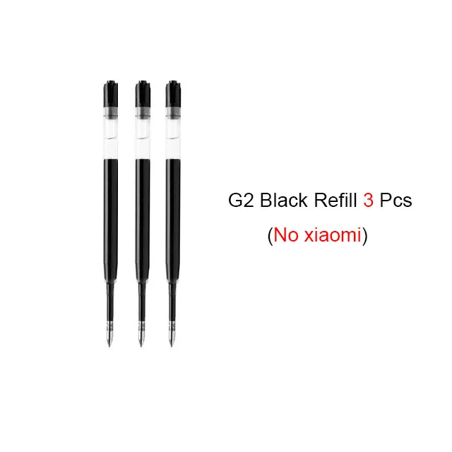 3pcs Black ink Xiaomi Mijia металлический знак гелевая ручка шариковая ручка Mijia авторучка 0,5 мм PREMEC гладкая швейцарская заправка черные, голубые чернила - Цвет: 3pcs Black ink