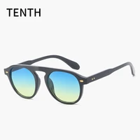stylish colorful round sunglasses concise style for women men driving fishing uv400 protection sun glasses