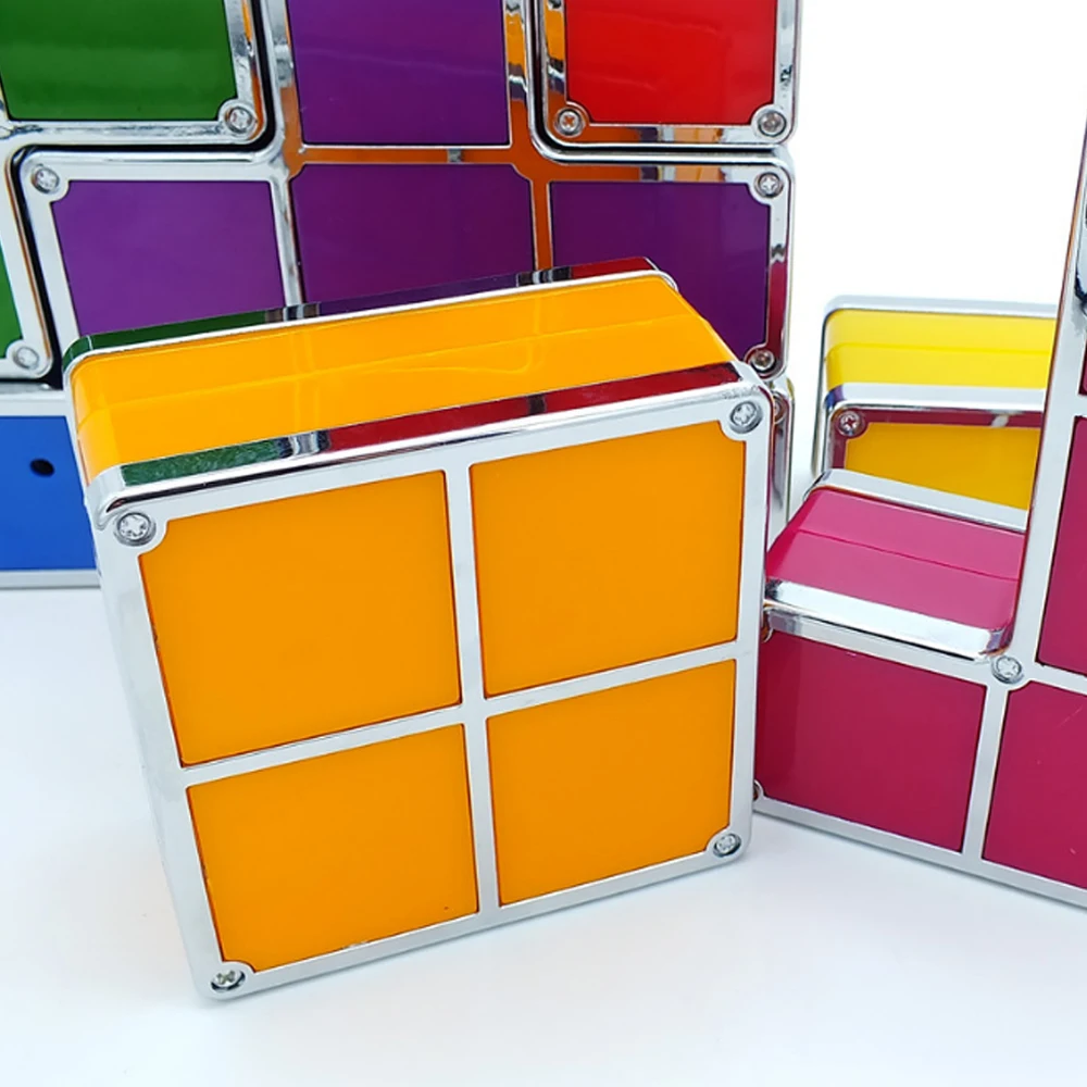 DIY Tetris Night Light Puzzle Stacking Children's Toy LED Table Lamp Building Block Game Tower Colorful Atmosphere | Лампы и