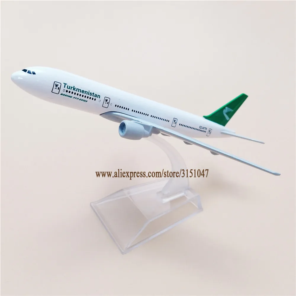 16 см модель воздушного самолета из металлического сплава Turkmenistan B777 Airways Aircraft Boeing