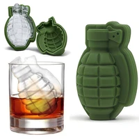 3d mold grenade shape ice cream maker bar drinks whiskey wine ice maker silicone gel dropping mould
