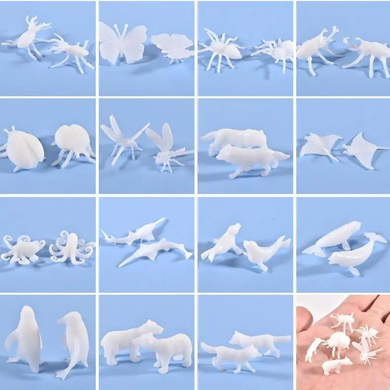 Новинка 3 шт./лот различные стильные полимерные мини 3D насекомые-бабочки жук