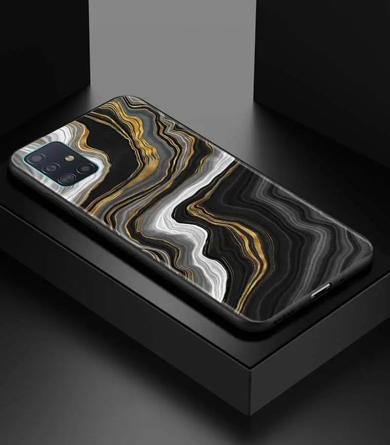 

Ink Green Luxury Marble Cover for Samsung Galaxy A51 A71 A42 5G A21s A31 A11 A01 A91 A21 A41 A Quantum Case TPU Soft Phone Coque