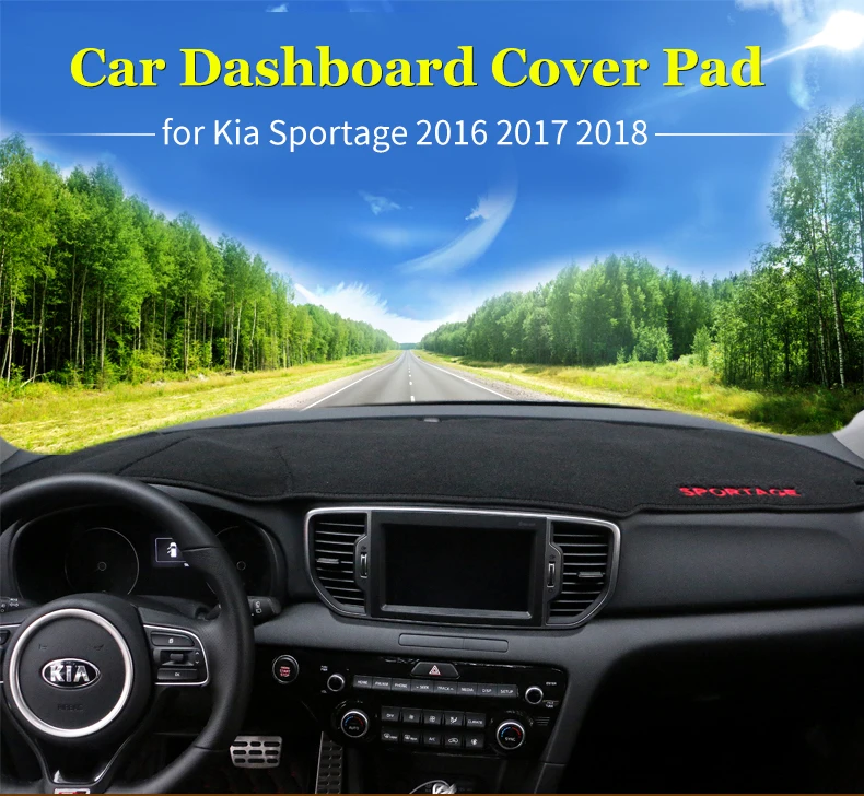 Приборной панели автомобиля Избегайте светильник Pad инструмент крышка платформы стол коврик ковер для KIA Sportage 4 аксессуары