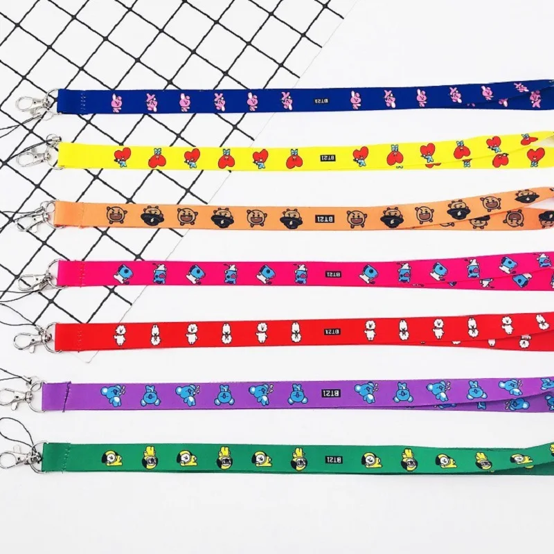 

2HQBTSCBulletproof Youth Group Mobile phone lanyard cartoon lanyard S badge lanyard braided lanyard surrounding