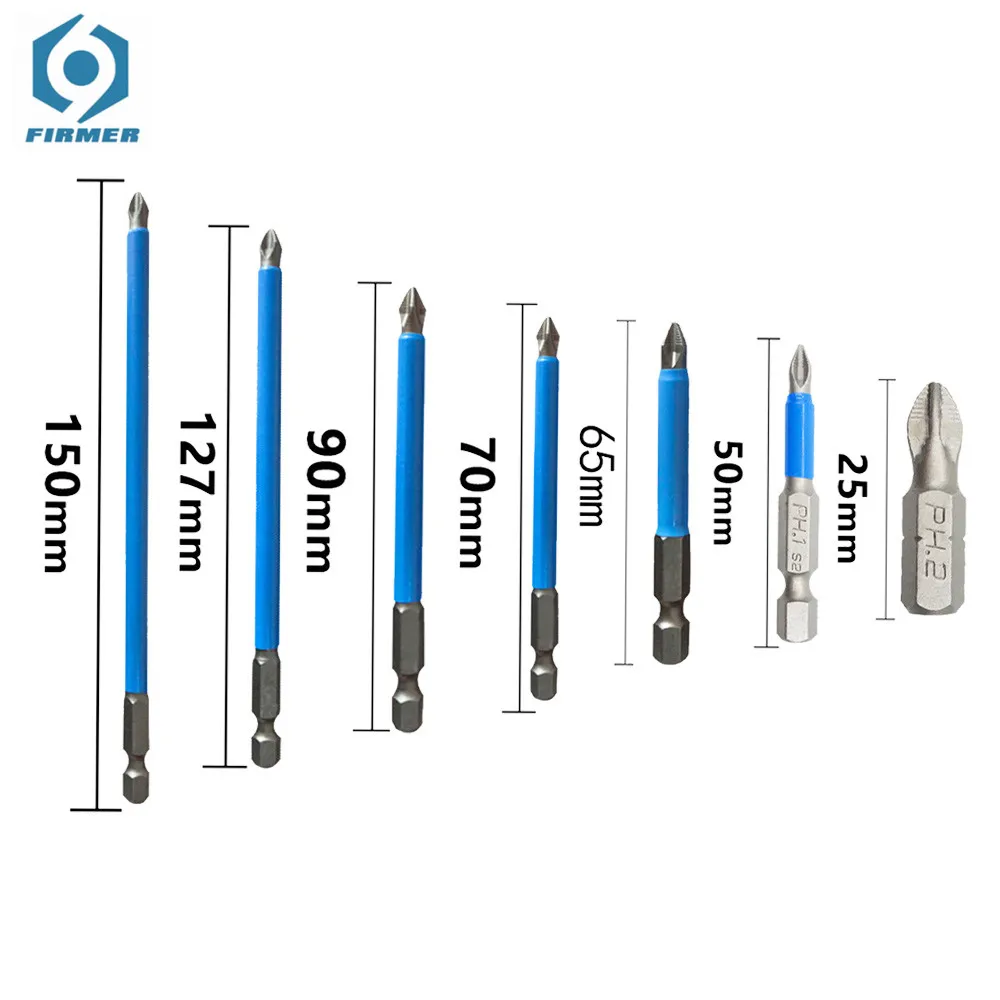 

Ph2 Cross Screwdriver Magnetic Bit Non-slip Head 25mm-150mm Electric Hand Drills For Wind Batch Hand Drill Charging Screwdriver