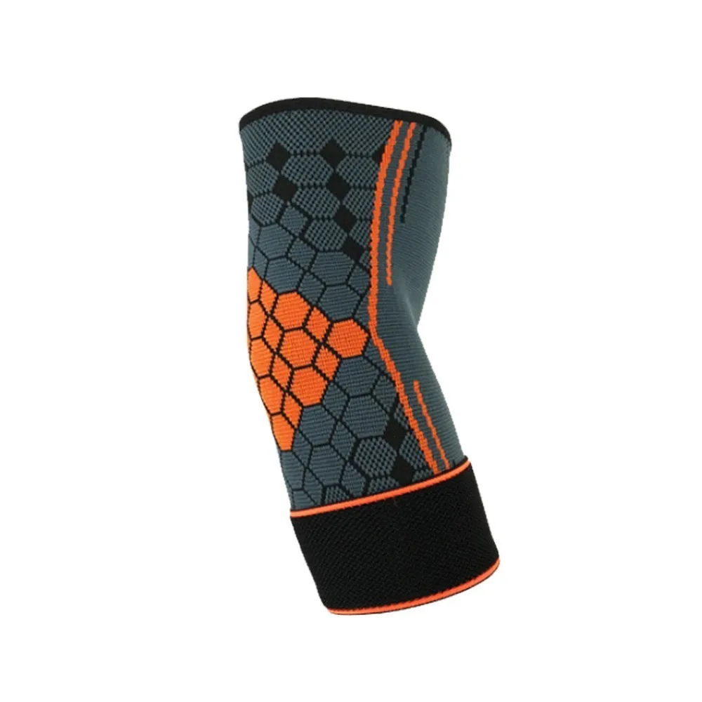 1 Piece Orange Стоящий 1 шт. спортивный налокотник для поддержки давления для мужчин Баскетбол Волейбол Фитнес-снаряжение Регулируемый эластичный Фиксатор протектор - Цвет: 1 Piece Orange