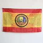 Флаг Испании с крестом бордовой национальной полиции, полицейской сборной, Каталонии, 100D полиэстер, 3x5 футов, 90x150 см, баннер