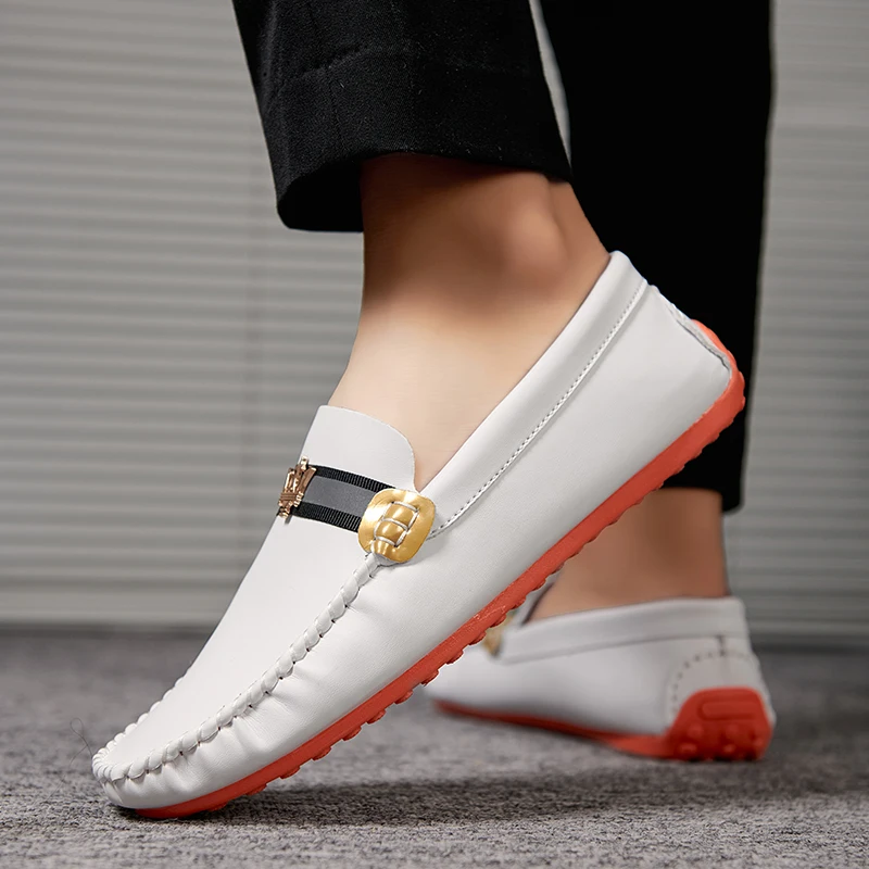 

New Arrival Men Slip On Footwear Black Loafers Men Shoes Brand Designer Lazy Shoes For Man Comfortable Mens Drive Shoes